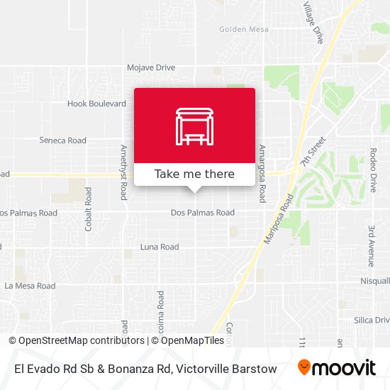 El Evado Rd Sb & Bonanza Rd map