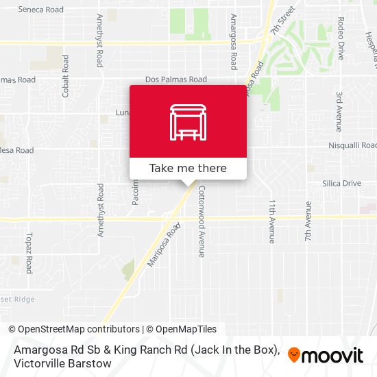 Amargosa Rd Sb & King Ranch Rd (Jack In the Box) map