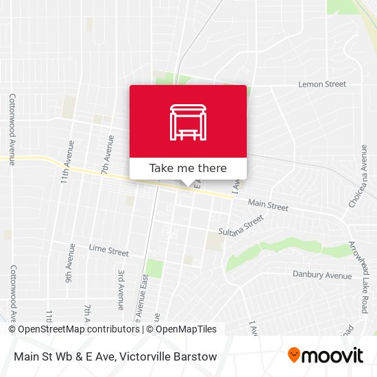 Main St Wb & E Ave map