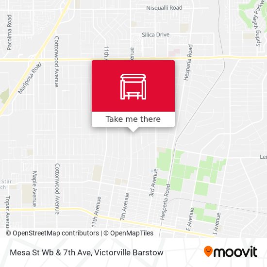 Mesa St Wb & 7th Ave map