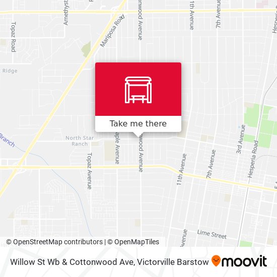 Mapa de Willow St Wb & Cottonwood Ave