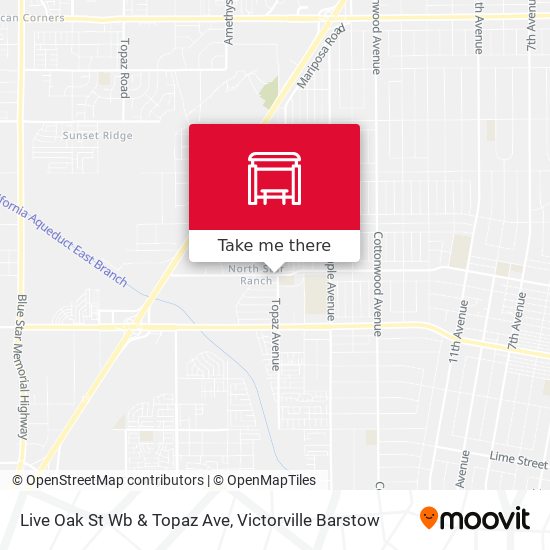 Live Oak St Wb & Topaz Ave map