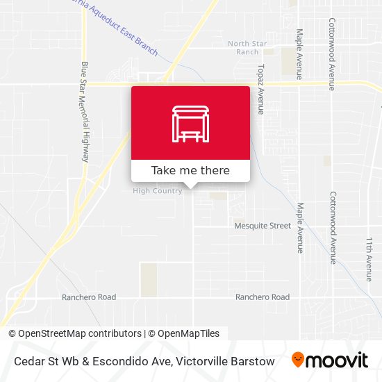 Mapa de Cedar St Wb & Escondido Ave