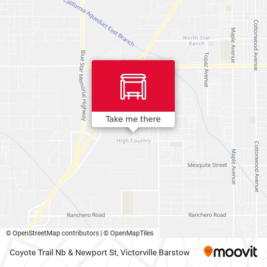 Coyote Trail Nb & Newport St map