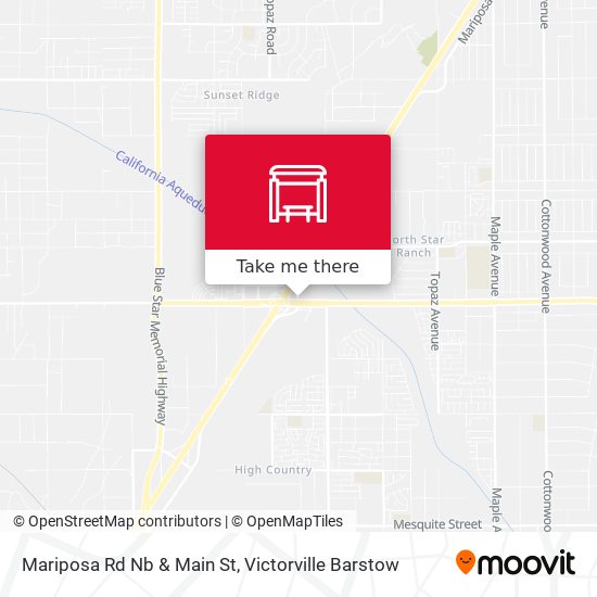 Mariposa Rd Nb & Main St map