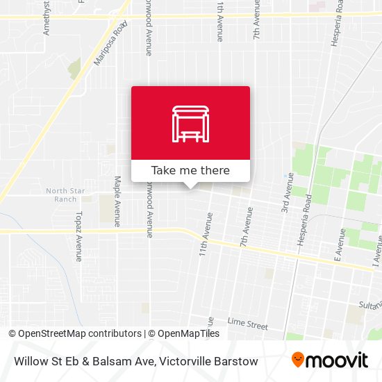 Mapa de Willow St Eb & Balsam Ave
