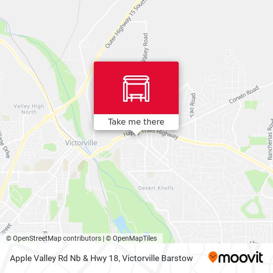 Apple Valley Rd Nb & Hwy 18 map