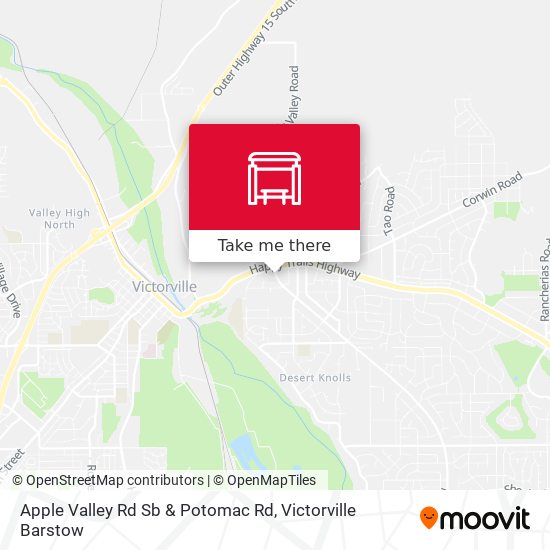 Apple Valley Rd Sb & Potomac Rd map