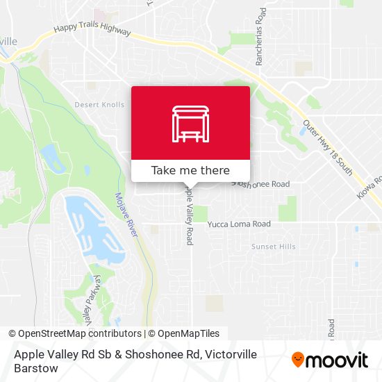 Mapa de Apple Valley Rd Sb & Shoshonee Rd