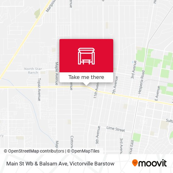 Main St Wb & Balsam Ave map