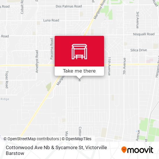Mapa de Cottonwood Ave Nb & Sycamore St