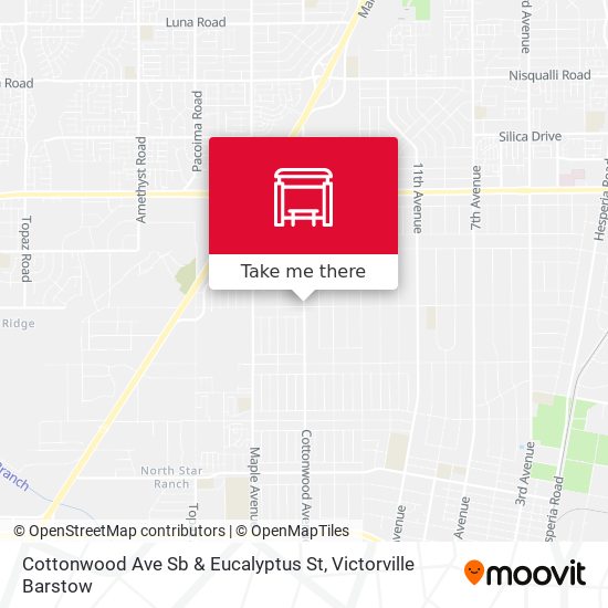Mapa de Cottonwood Ave Sb & Eucalyptus St