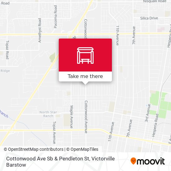 Cottonwood Ave Sb & Pendleton St map