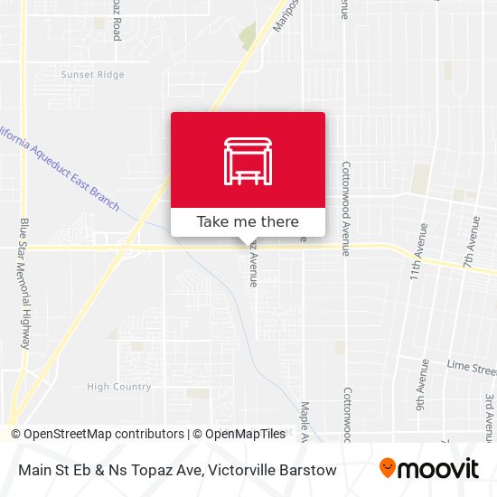 Main St  Eb & Ns Topaz Ave map