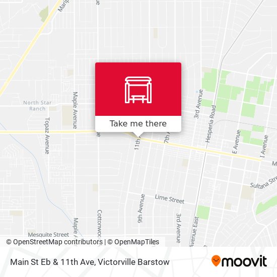 Mapa de Main St Eb & 11th Ave
