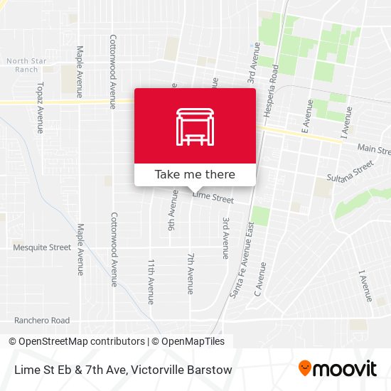 Lime St Eb & 7th Ave map