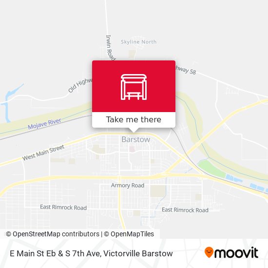 E Main St Eb & S 7th Ave map