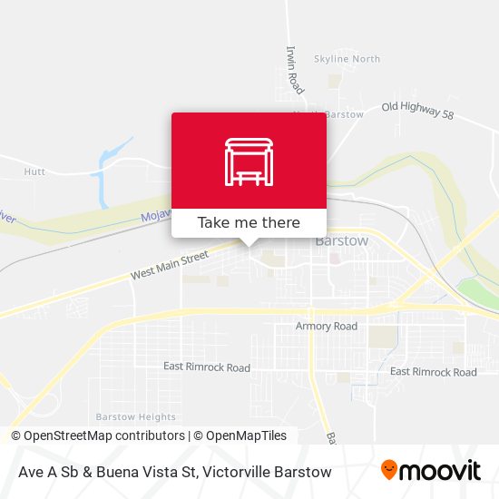 Ave A Sb & Buena Vista St map