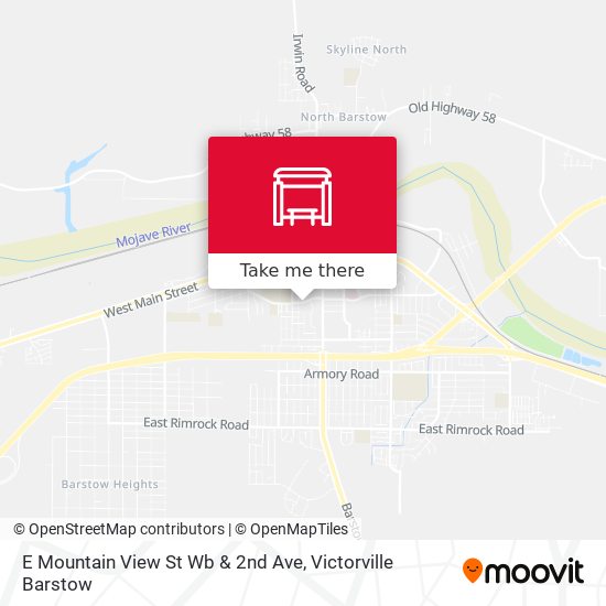 Mapa de E Mountain View St Wb & 2nd Ave