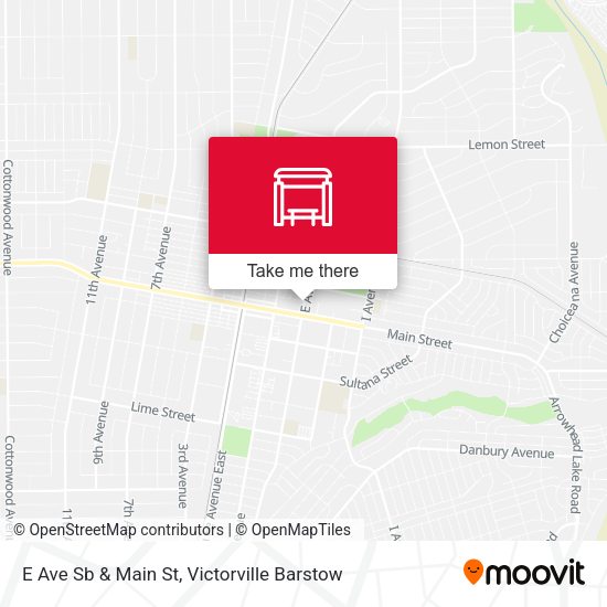E Ave Sb & Main St map