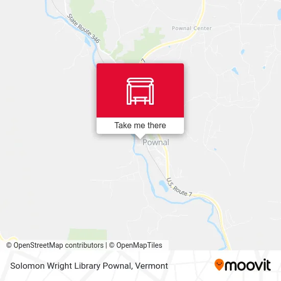 Solomon Wright Library Pownal map