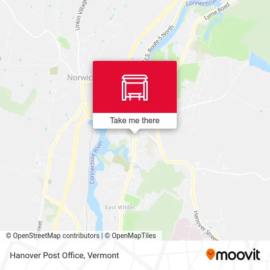 Hanover Post Office map