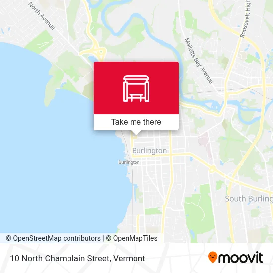 10 North Champlain Street map