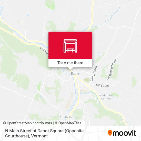 N Main Street at Depot Square (Opposite Courthouse) map