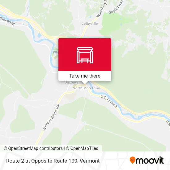 Route 2 at Opposite Route 100 map