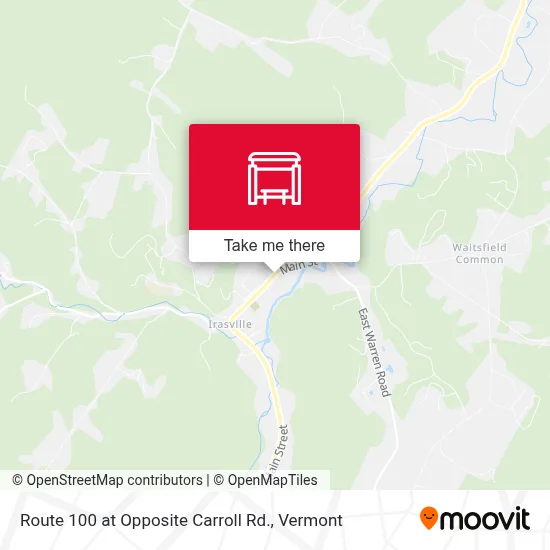 Route 100 at Opposite Carroll Rd. map