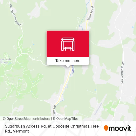 Mapa de Sugarbush Access Rd. at Opposite Christmas Tree Rd.