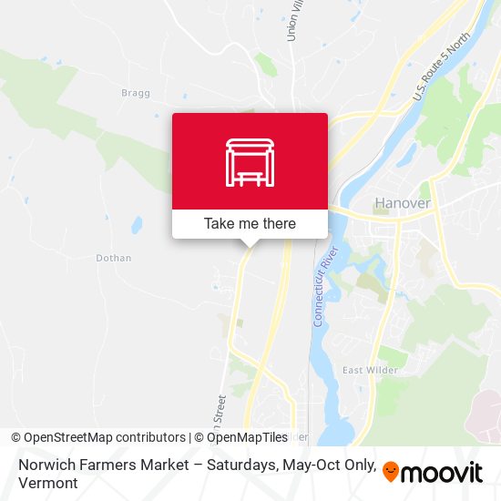 Mapa de Norwich Farmers Market – Saturdays, May-Oct Only