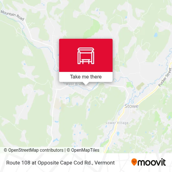 Route 108 at Opposite Cape Cod Rd. map
