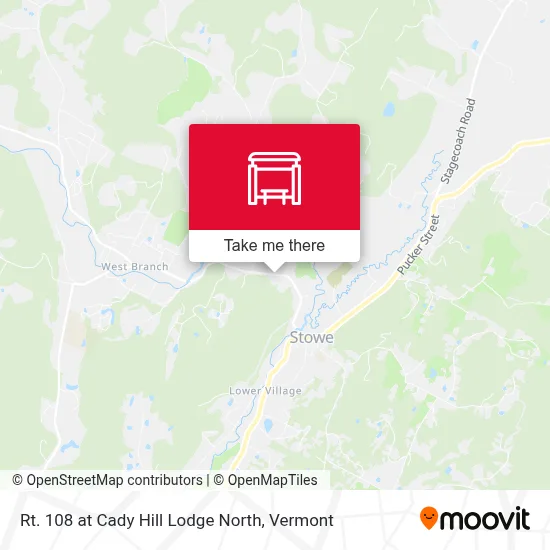 Rt. 108 at Cady Hill Lodge North map