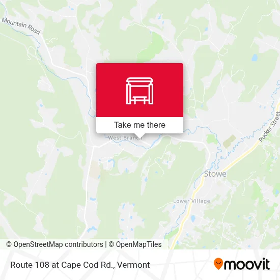 Route 108 at Cape Cod Rd. map