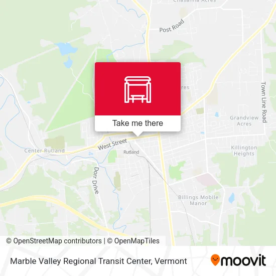 Mapa de Marble Valley Regional Transit Center