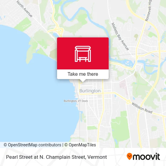 Pearl Street at N. Champlain Street map