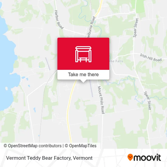 Vermont Teddy Bear Factory map