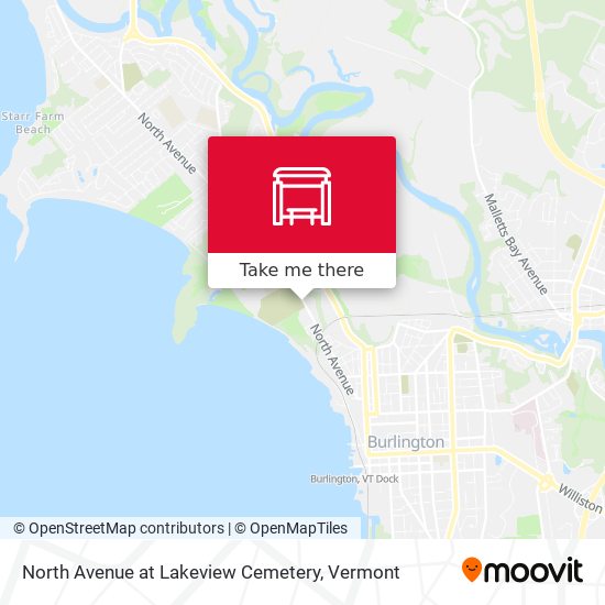 North Avenue at Lakeview Cemetery map