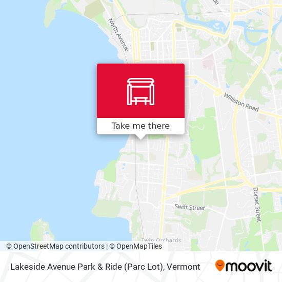 Lakeside Avenue Park & Ride (Parc Lot) map