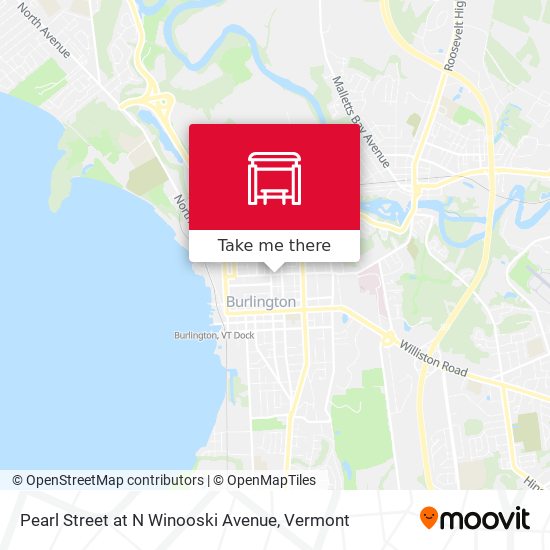 Mapa de Pearl Street at N Winooski Avenue