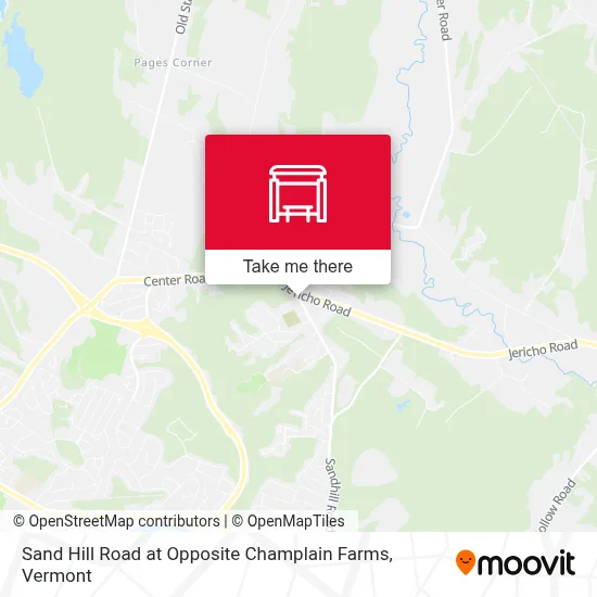 Sand Hill Road at Opposite Champlain Farms map