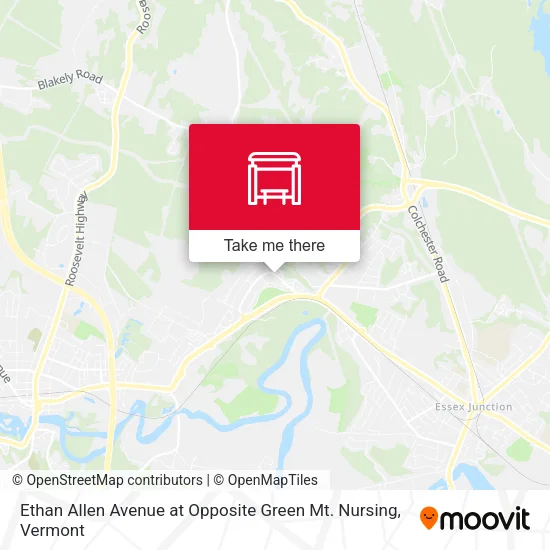 Mapa de Ethan Allen Avenue at Opposite Green Mt. Nursing