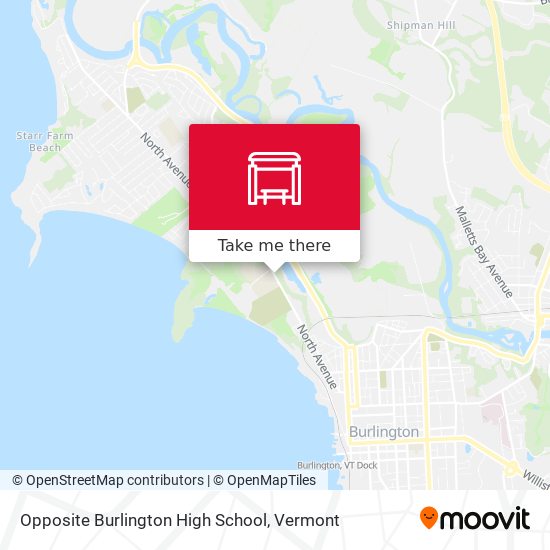 Opposite Burlington High School map