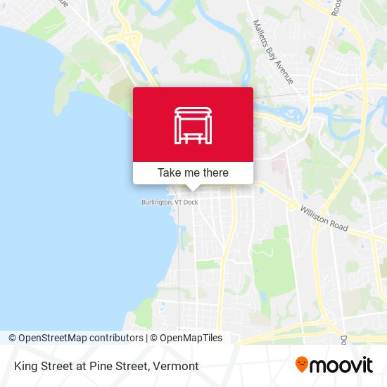 King Street at Pine Street map