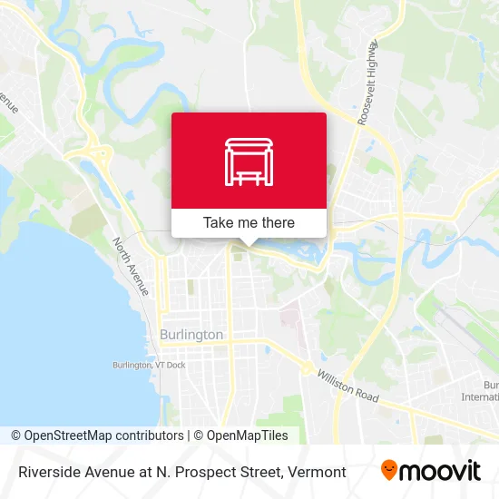 Riverside Avenue at N. Prospect Street map