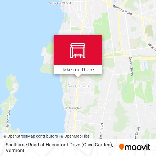 Shelburne Road at Hannaford Drive (Olive Garden) map