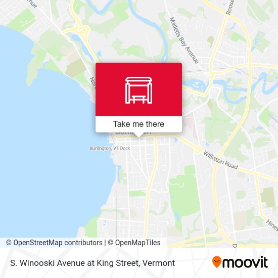 Mapa de S. Winooski Avenue at King Street