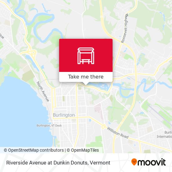 Riverside Avenue at Dunkin Donuts map