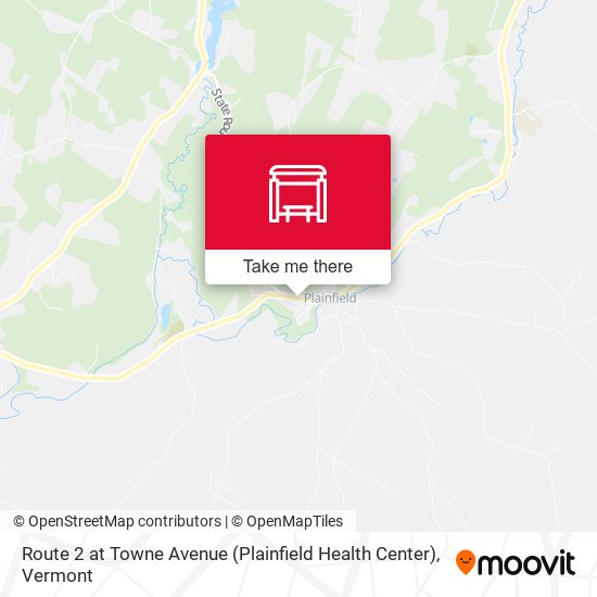 Route 2 at Towne Avenue (Plainfield Health Center) map